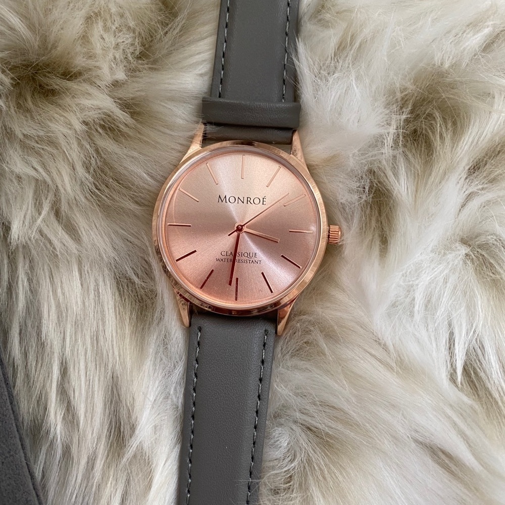 NWT Monroé Classique Watch in Sunburst Solérose - Picture 2 of 8